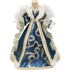 ANGEL TREE TOP 16″ BLUE/GOLD