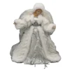 ANGEL TREE TOP 12″ SILVER/WHITE W/ HAT