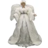 ANGEL TREE TOP 24″ SILVER/WHITE W/ HAT