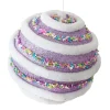 BALL CANDY SWIRL 100MM PURPLE W/ MULTI SPRINKLES