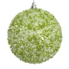 BALL CLEAR BEAD & SEQUIN 100MM MINT GREEN/ WHITE