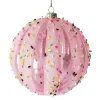 BALL DECOR PINK 100MM MELLON W/ MULTI CANDY SPRINKLE