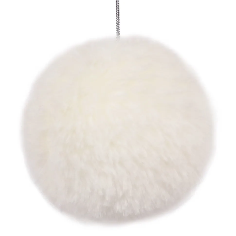 BALL FABRIC FUR 3″ WHITE