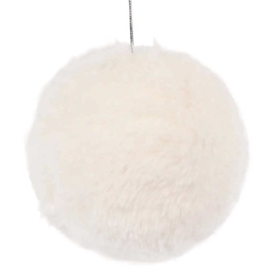 BALL FABRIC FUR 4″ WHITE
