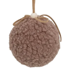 BALL FABRIC WOOL 3″ BROWN/NATURAL
