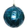 BALL FOILED W/STRING 100MM BLUE