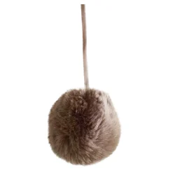 BALL FUR FABRIC BROWN 4″