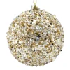 BALL GLITTER & BEAD 105MM LIGHT GOLD