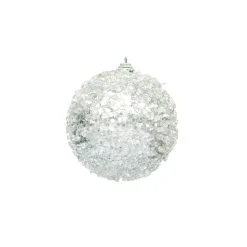 BALL GLITTER & ICE 90MM SILVER