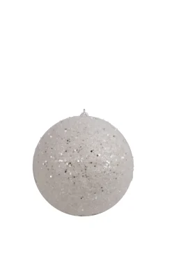 BALL GLITTER & ICE 150MM WHITE