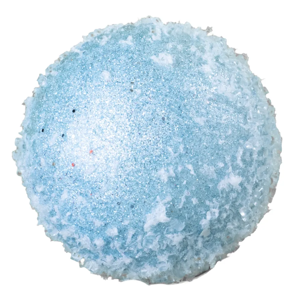 BALL GLITTER & SNOW 100MM ICE BLUE