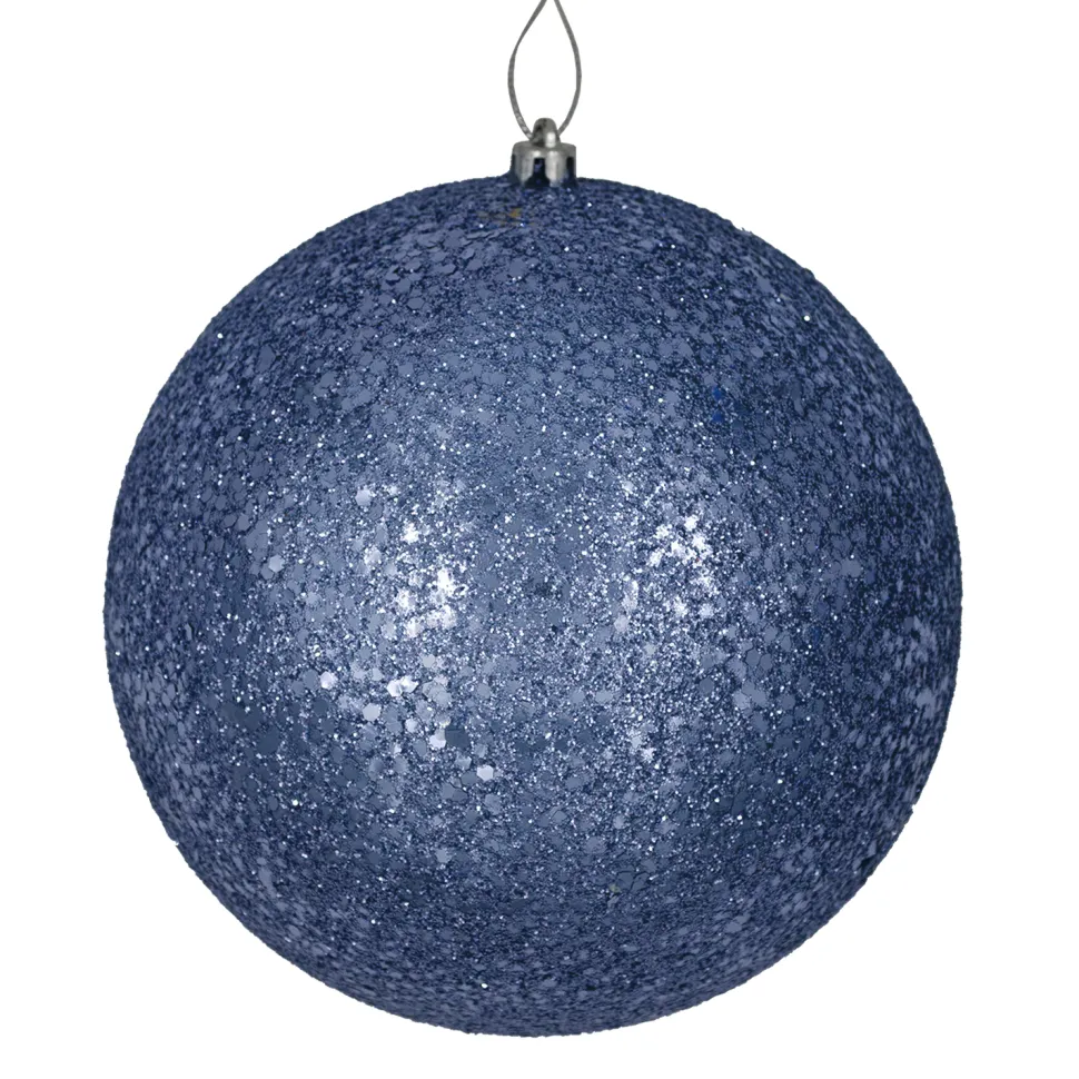 BALL GLITTER 150MM ANTIQUE BLUE