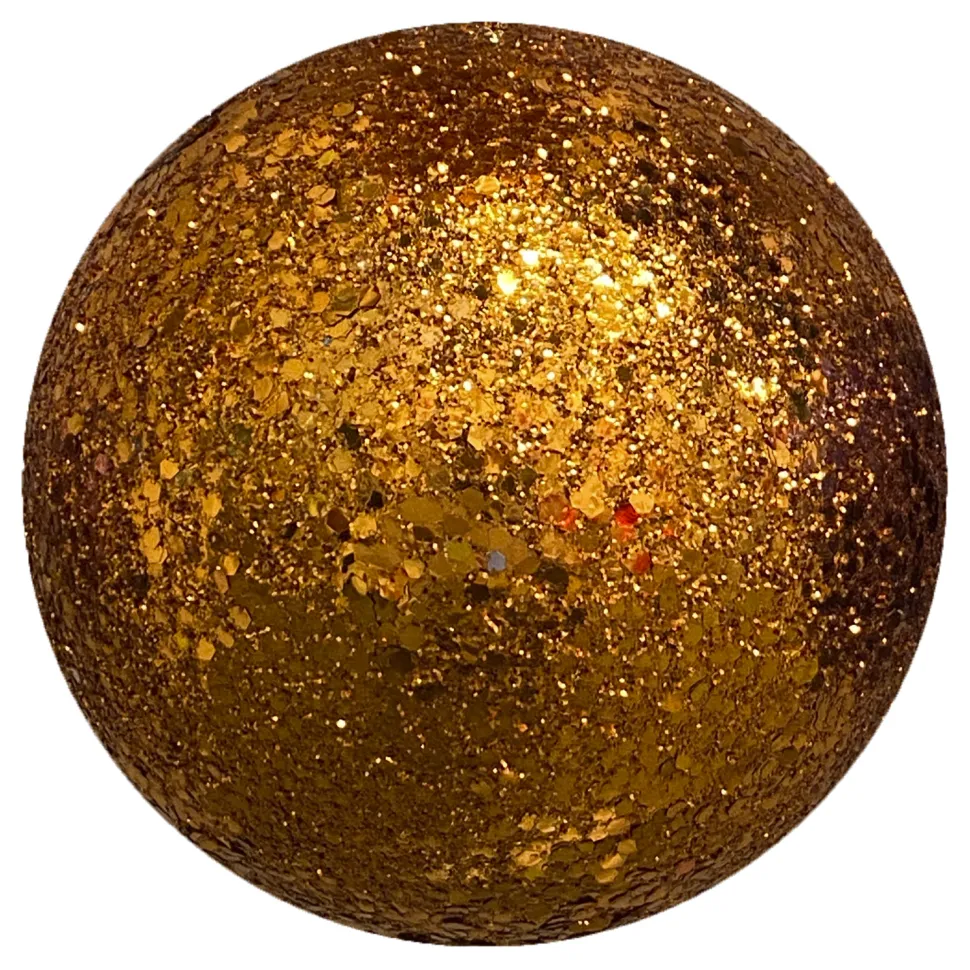 BALL GLITTER 120MM COPPER
