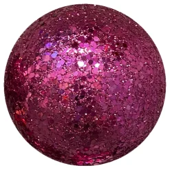 BALL GLITTER 100MM FUCHSIA