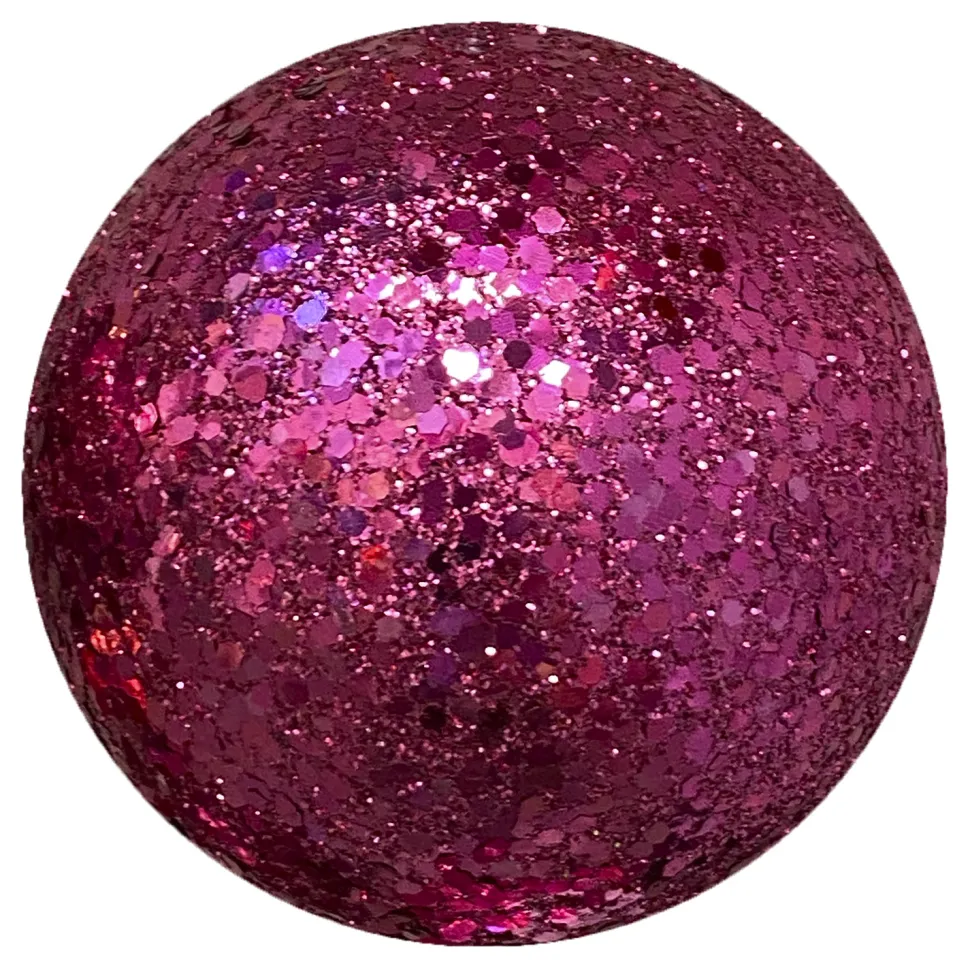 BALL GLITTER 100MM FUCHSIA