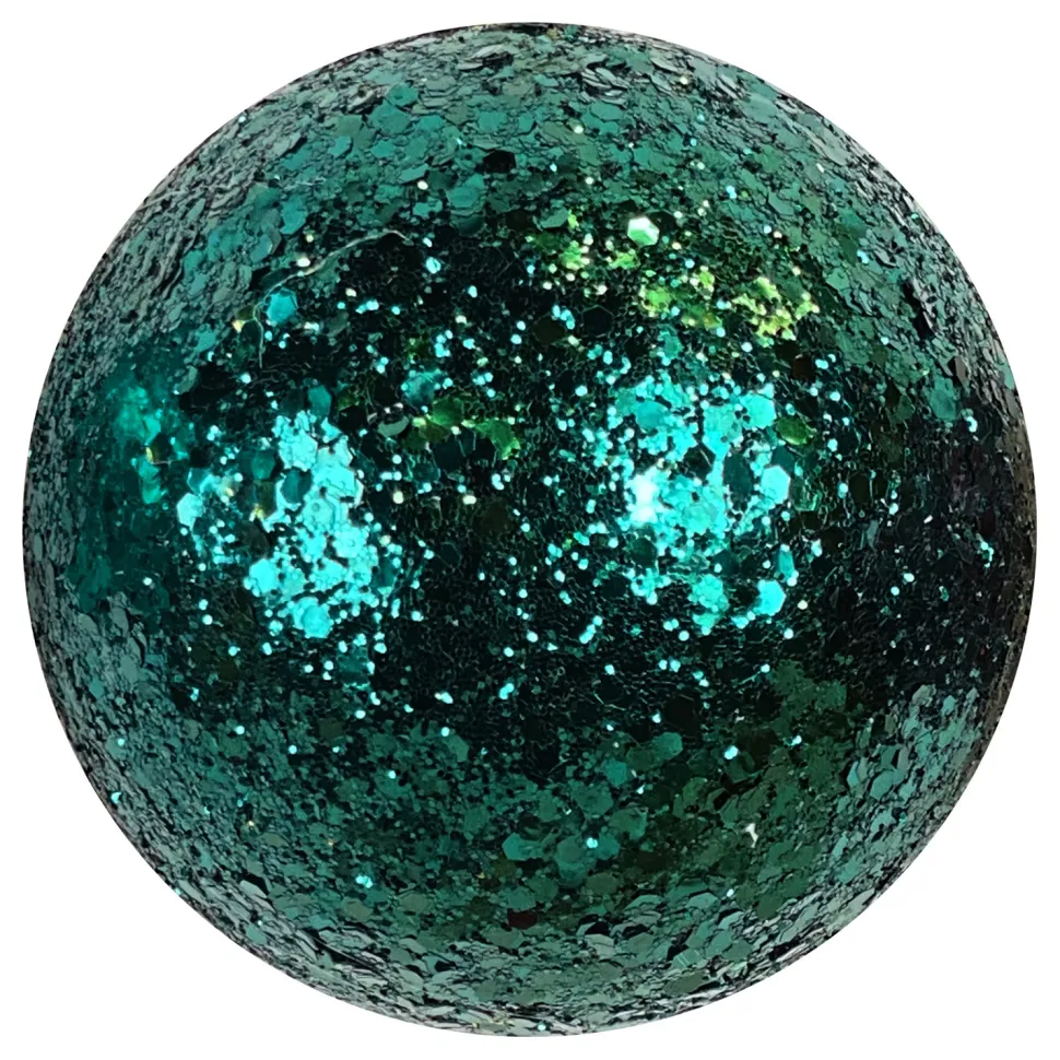 BALL GLITTER 120MM PEACOCK