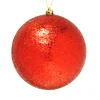 BALL GLITTER 120MM RED