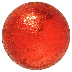 BALL GLITTER 150MM RED