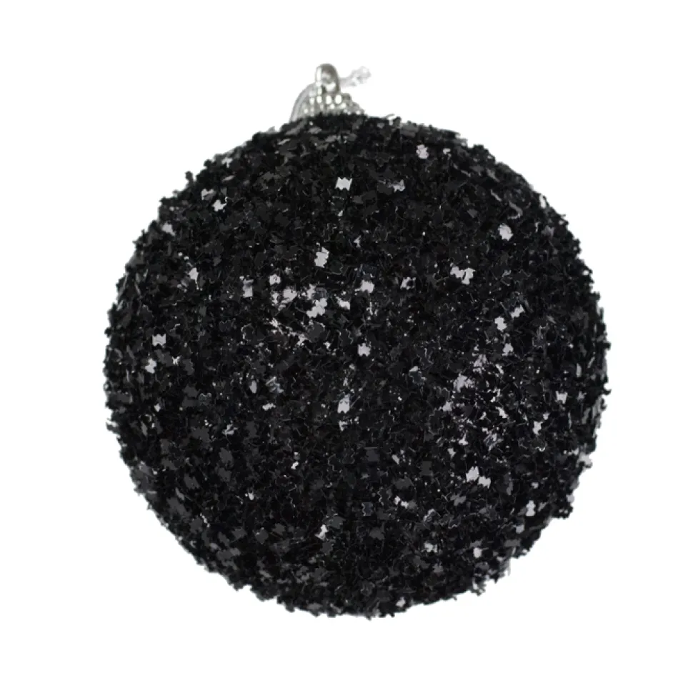 BALL GLITTER-3D 105MM BLACK