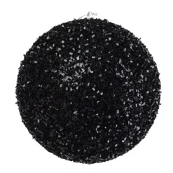 BALL GLITTER-3D 125MM BLACK