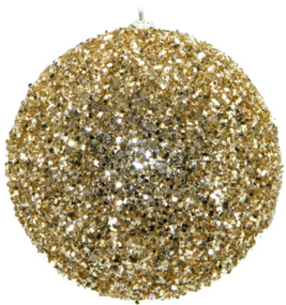 BALL GLITTER-3D 125MM CHAMPAGNE