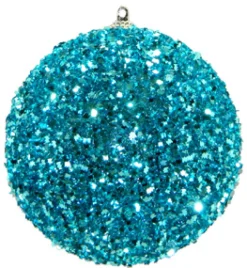 BALL GLITTER-3D 105MM TEAL