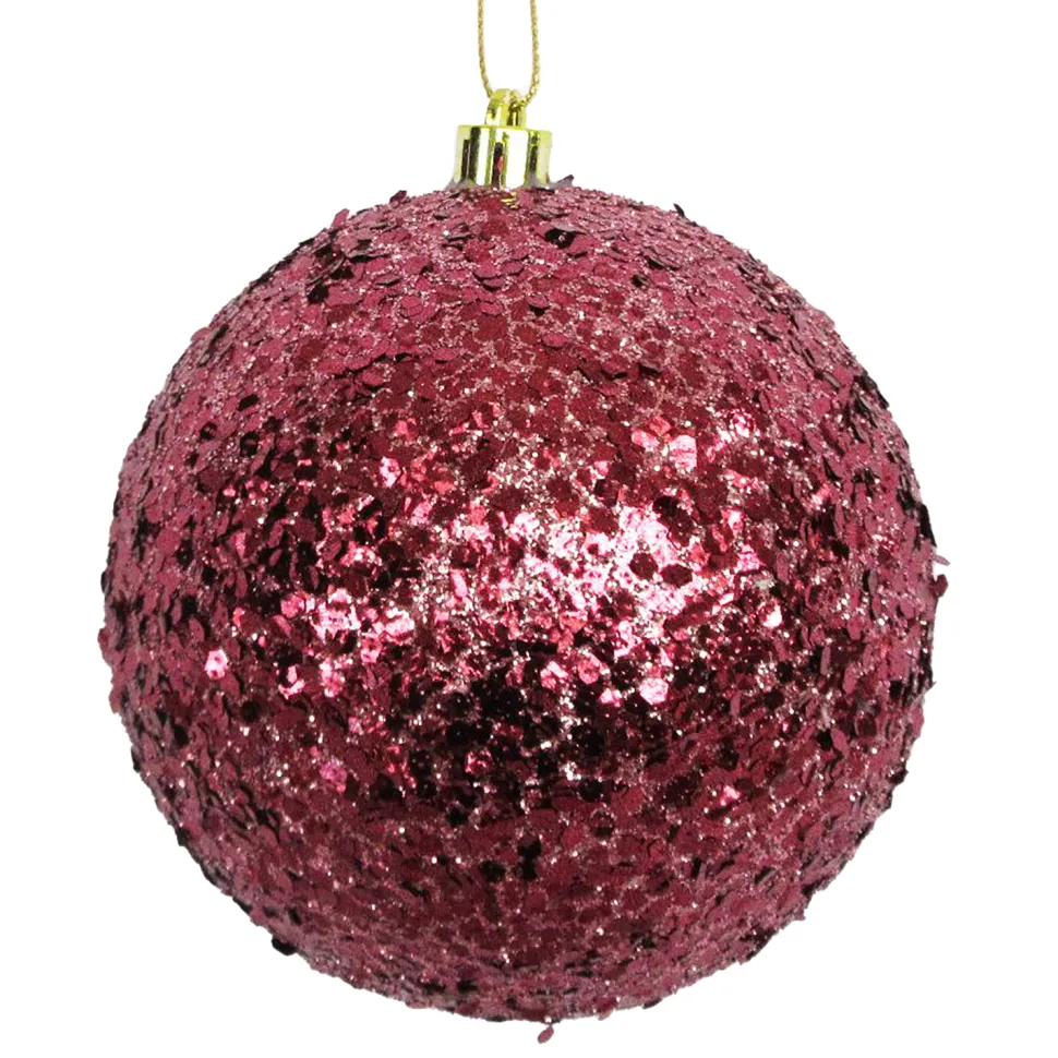 BALL GLITTER-MIXED 100MM BOYSENBERRY