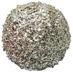 BALL METAL WIRE/ FARN 150MM CHAMPAGNE SEQUIN & GLITTER