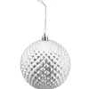 BALL 100MM DIAMOND RAISED MATT SILVER