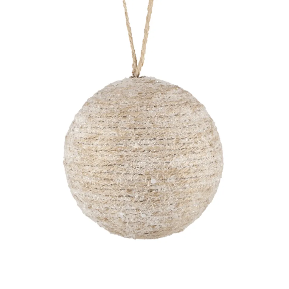 BALL NATURAL JUTE 4″ FROSTED