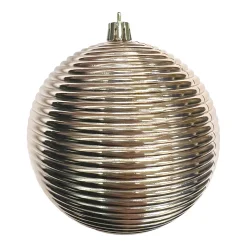 BALL RIBBED 100MM SHINY ROSE GOLD