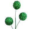 BALL SPRAY 26″X3.5″X3 GREEN SEQUINS