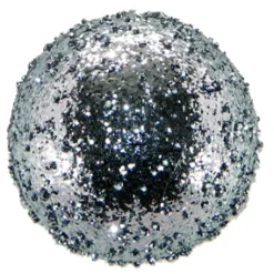 BALL VINTAGE ICE GLITTER 120MM PEWTER