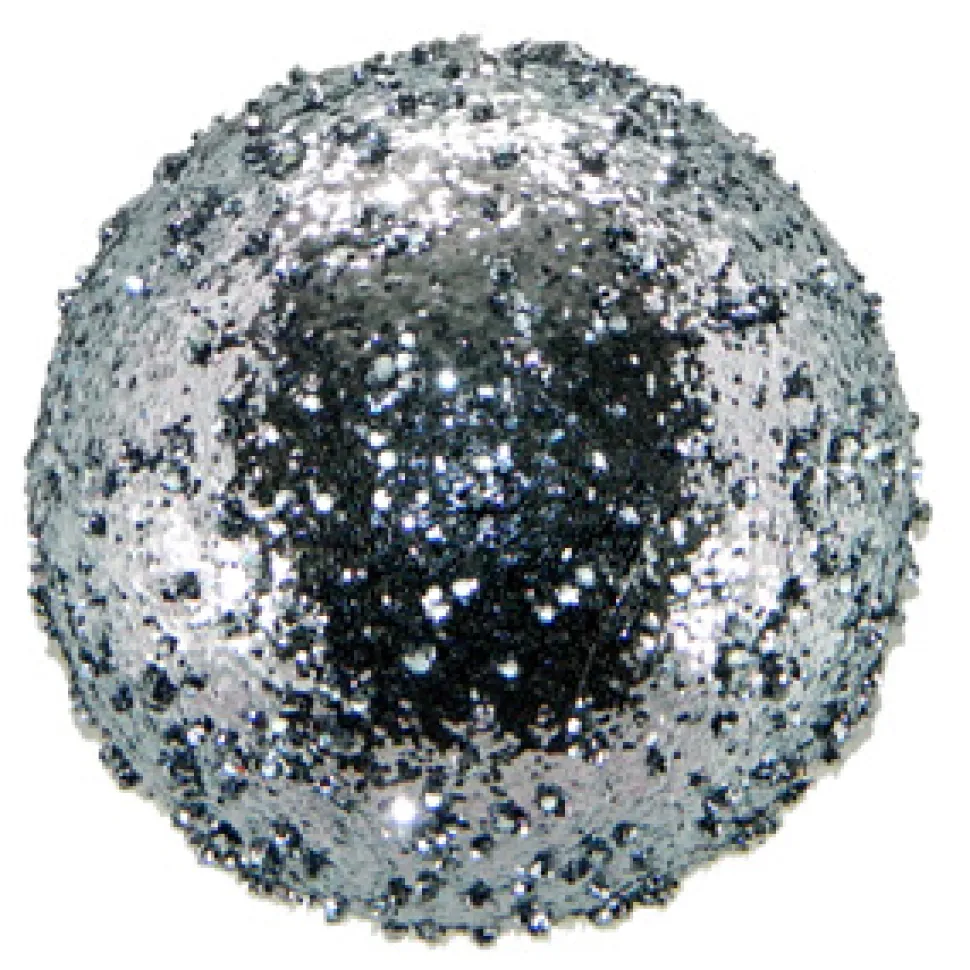 BALL VINTAGE ICE GLITTER 120MM PEWTER