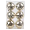 BALLS BOXED MERCURY FINISH 6PC 80MM CHAMPAGNE