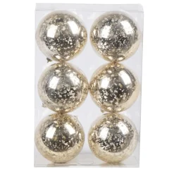 BALLS BOXED MERCURY FINISH 6PC 80MM CHAMPAGNE