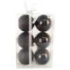 BALLS BOXED 6PC 80MM BLACK SHINY/ MATT