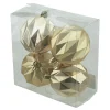 BALLS BOXED 4PC 80MM GOLD MATT/SHINY DIAMON CUT