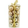 BALLS BOXED 36PC 20/30/40MM GOLD SHINY/ MATT