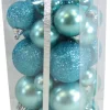 BALLS BOXED 36PC 20/30/40MM ICE BLUE SHINY/ MATT