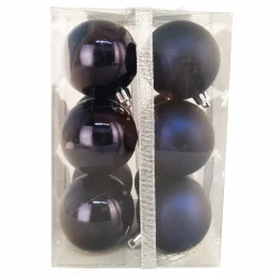 BALLS BOXED 12PC 60MM ROYAL BLUE SHINY/ MATT