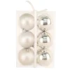 BALLS BOXED 6PC 80MM SILVER SHINY/ MATT