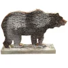 BEAR BROWN WOODEN TABLE DECOR 9.5″x10″ FROSTED NATURAL/BIRCH LOOK