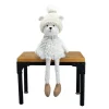BEAR PLUSH DANGLING LEGS 20.5″ CREAM/NATURAL