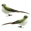 BIRD GREEN/BROWN TAIL 6″ W/ CLIP 2/S