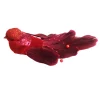 BIRD RED FEATHERS/FABRIC 7.5″ RED GGLITTER, BEADS & SEQUINS W/ CLIP