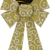 BOW GOLD/ WHITE GLITTER 8″ X 12″ SWIRL PATTERN