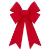 BOW RED VELVET W/ SPARKLE 9″x15″ PRE FORMED PVC