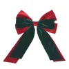 BOW RED/EMERALD GREEN 10.5″x9″ VELVET