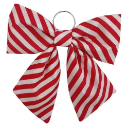 BOW SPONGE/FABRIC 13″ CANDY CANE STRIPE